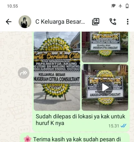 Pengiriman Papan Bunga Duka Kalensari Compreng